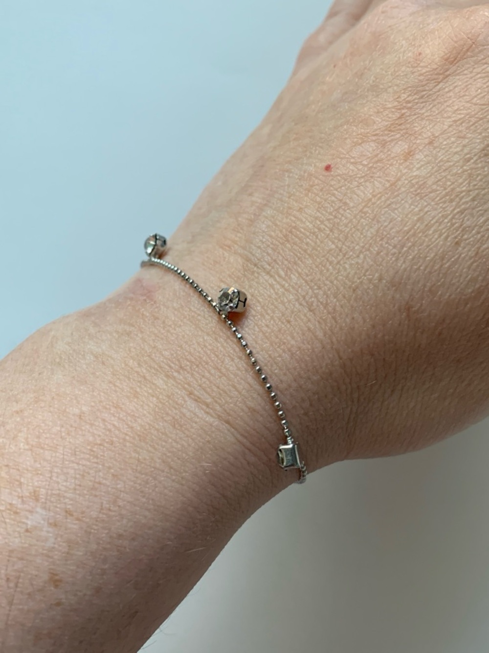 Delicate Silver-Tone Crystal Station Bracelet PRICE DROP – SHIPS TOMORROW